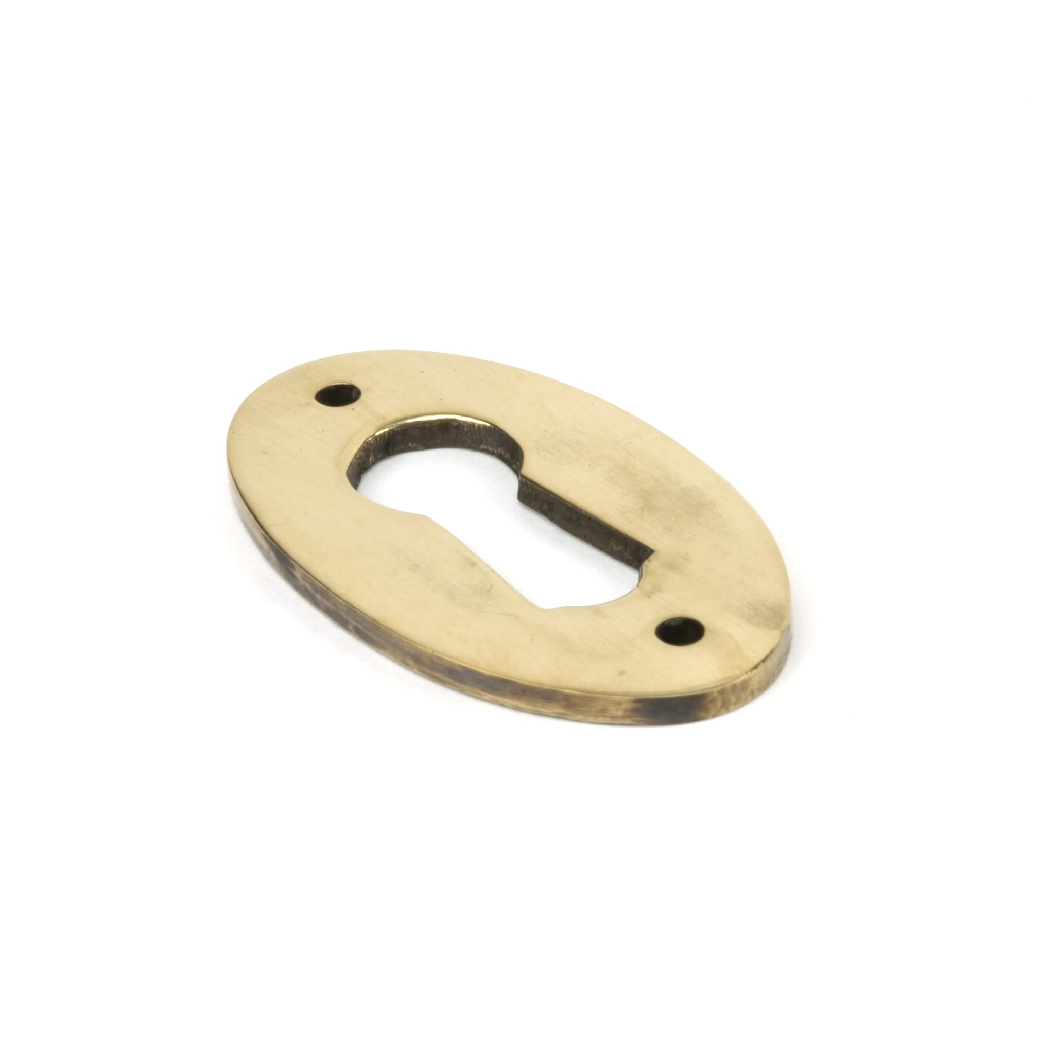Aged Brass Oval Escutcheon