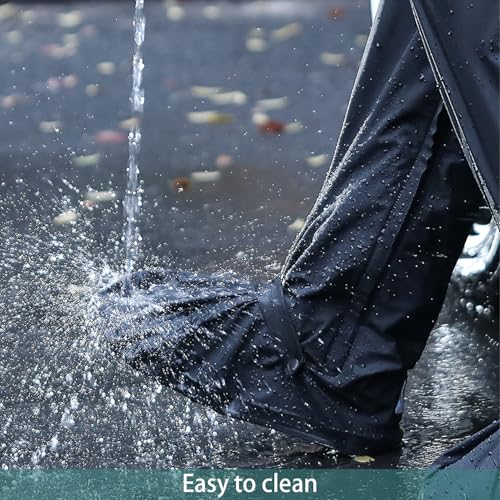 Image of Reusable Waterproof Shoe Covers for Rain, 23 Inch Foldable Tall Boot Design Rain Cover for Shoes (7 UK)
