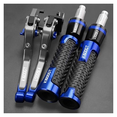 自転車 ?用于 K1600GT K 1600 GTオートバイ折りたたみブレーキクラッチレバーハンドルバーグリップエンドに最適(Blue)