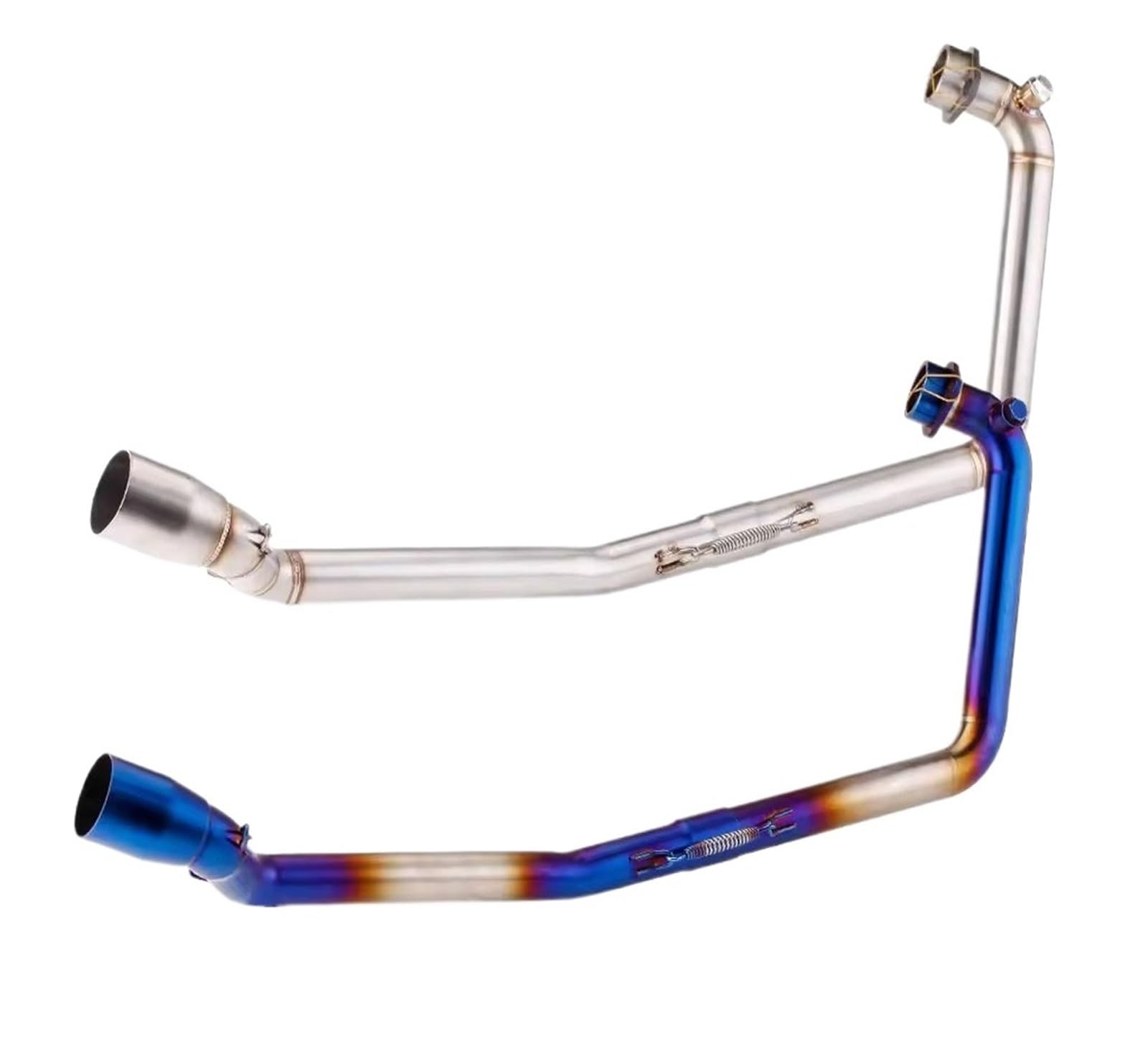 D'échappement Moto Collecteur d'échappement Escape Moto, Tube de Liaison, Silencieux intermédiaire à Enfiler, Compatible avec Les modèles pour GSX-R 150 et 125 (2017-2021), GSX-S 150 et 125.