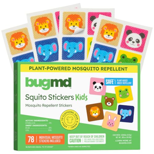 BugMD Squito Stickers - Mosquito Repellent...