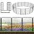 Decorative Garden Metal Fence 36ft(L)×32in(H) 16 Panels Wire Rustproof Folding Animal Barrier Border Heavy Duty Iron Landscape Edging Privacy Fencing Patio Flower Bed for Yard Dog Outdoor Fences
