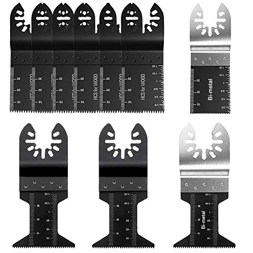 10 teilig Mix Oszillierende Klinge Sägeblätter Multi-Tool Klingen Saw Blade Quick Release Für Fein Multimaster Multitools Werkzeug - 10 Stück