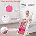 Beavtaens Easy Storage Potty Training Seat with Ladder, Adjustable Step and Toilet Seat Height, Easy-Grip Handles for Climbing, Foldable Portable Toddler Toilet Trainer, Perfect for Small Bathrooms