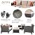 ovios Patio Furniture Set, 5 Pieces Outdoor Wicker Rattan Sofa Couch with Chairs, Ottomans and Comfy Cushions, All Weather High Back Conversation Set Garden Backyard, Beige