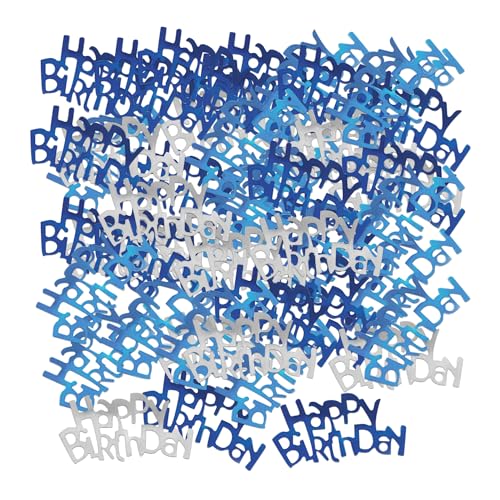 Lot de 2 confettis d'anniversaire bleus de 30 g, décorations d'anniversaire, confettis de décoration pour enfants, accessoires de décoration de fête de...