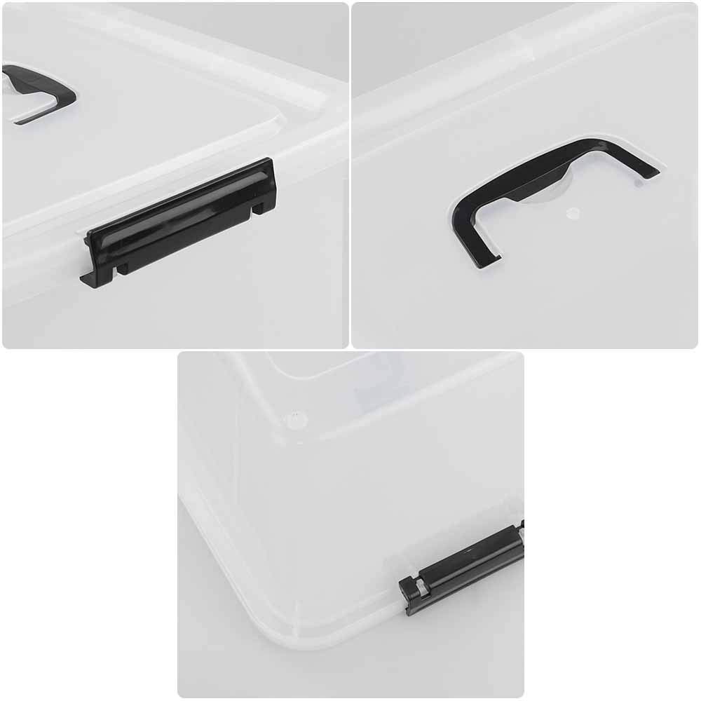 Amazon.com - Nicesh 17.5 L Plastic Large Storage Box, Clear Latch