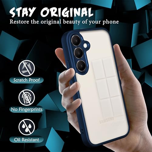 Image of V-TAN Back Cover for Samsung S24 Compatible Case, Transparent Clear, TPU, Camera Protective Shockproof Cover (Blue)