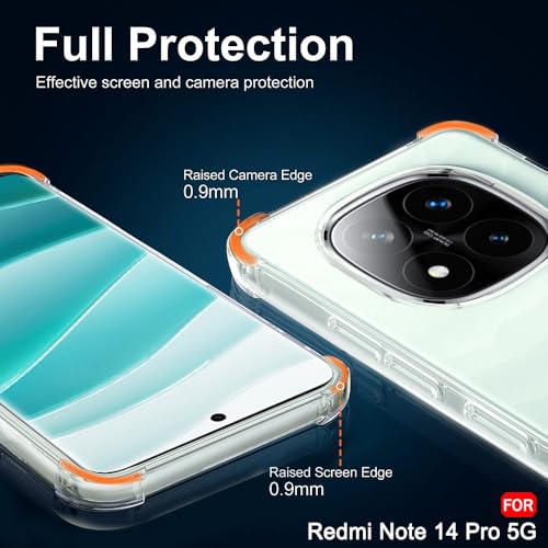 Image of TheGiftKart Crystal Clear Back Cover Case for Mi Redmi Note 14 Pro Plus 5G | Shockproof Soft TPU Case | Cushioned Edges for Ultimate Protection Back Cover Case (TPU, Transparent)
