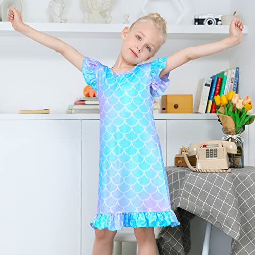 Fiodrimy Girls Nightgowns Unicorn Sleepwear Soft Nightgown Night Dress For Kids  thumb #2