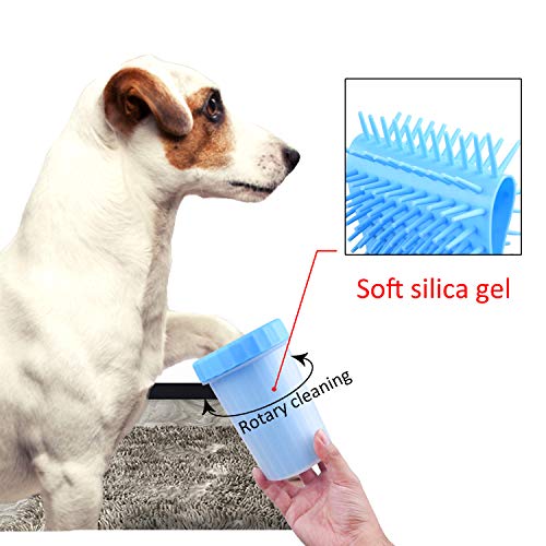 Kare & Kind Dog Paw Cleaner - Portable Washer Pet Cleaning Brush for Bathing and Grooming - Removes, Dirt, Mud, Debris - Soft Silicone Bristles Gentle for Pets - Also Includes Microfiber Cloth - Image 6