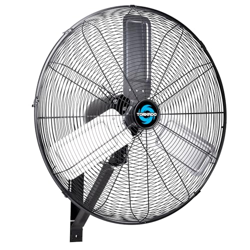 Tornado 24 Inch Pro Series High-Velocity Oscillating Wall Fan – 3-Speed, 7200 CFM, 6.6 FT Cord – UL Safety Certified for Commercial & Industrial Use