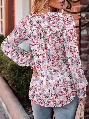 BETTE BOUTIK Long Sleeve Shirts for Women Fall Tops Dressy Blouses Crewneck Tunic Tops for Leggings S-3XL