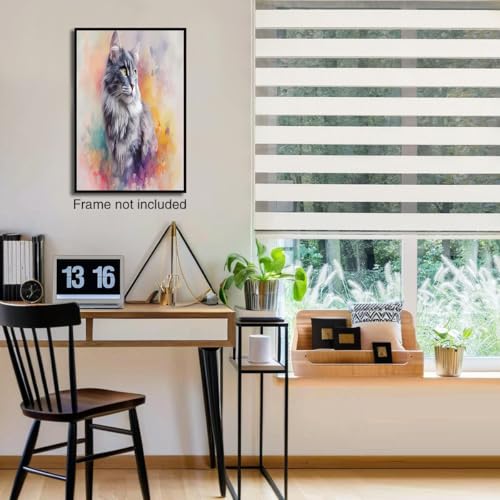 Lienzos decorativos de gato gris en alta resolución para transformar tu salón 4