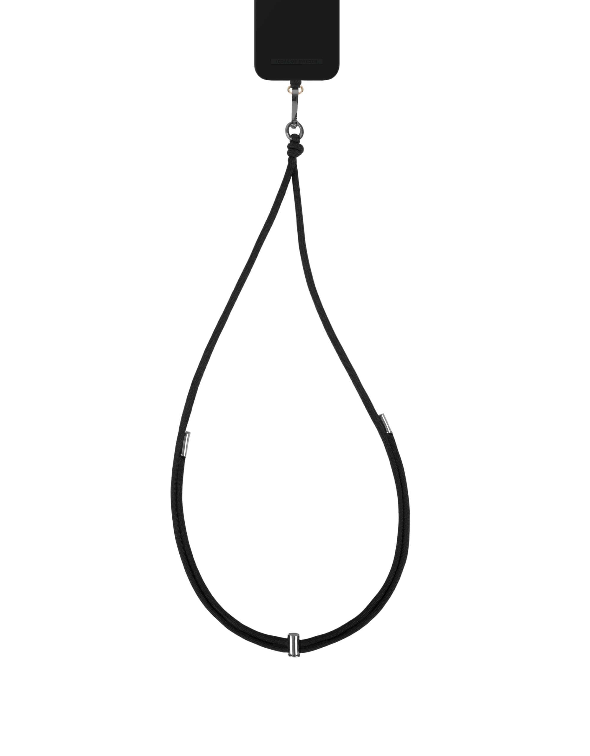 IDEAL OF SWEDEN Mobile phone strap for hands-free use, Phone cord strap lanyard, trendy mobile phone strap (Coal Black)