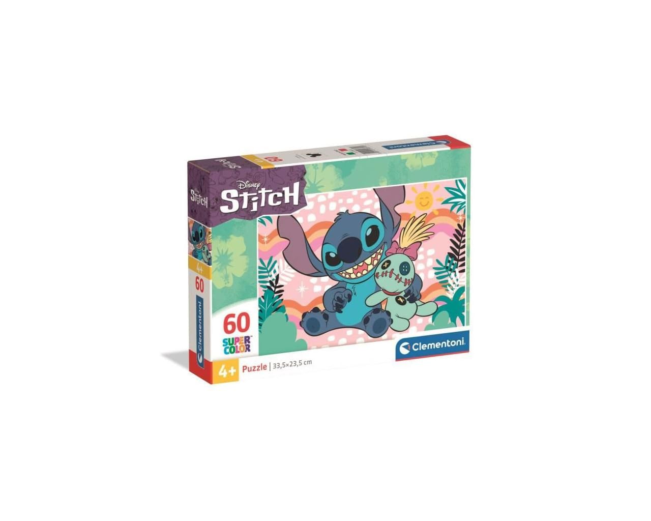 Clementoni Puzzle 60 pieces Disney Stitch, Puzzle for Kids 4+ Years, Made in Italy, 26331