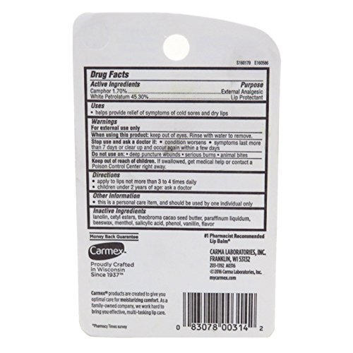 Carmex Lip Balm - Original Formula Tube - Classic Medicated Lip Balm - 0.35 Ounce (Pack Of 12) #TOP1