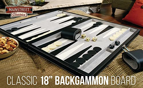 Mainstreet Classics 18-Inch Backgammon Board Game Set #TOP6