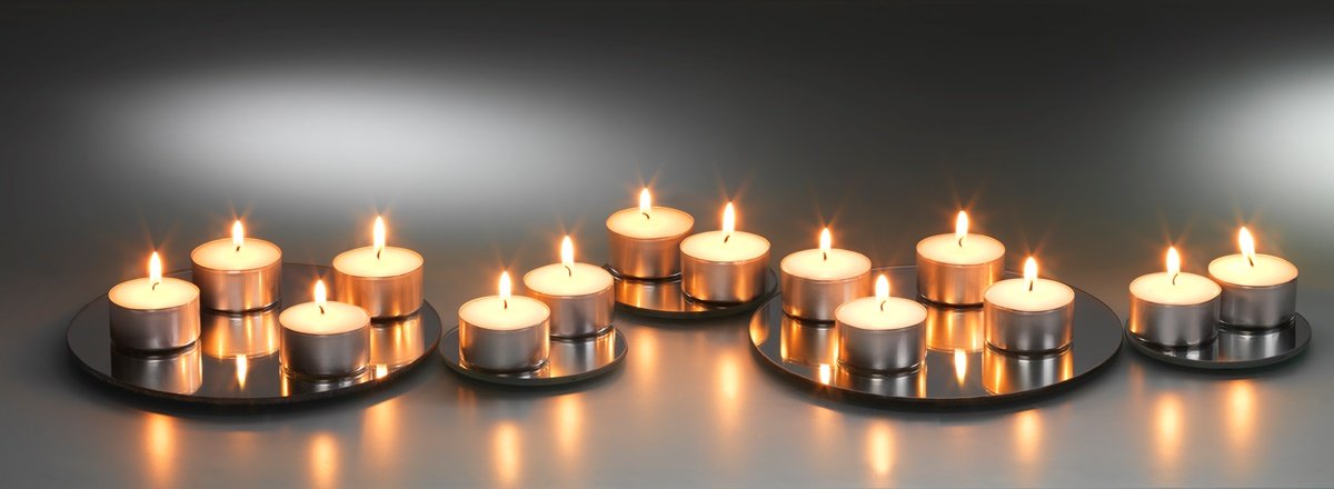 Gies Master-Lights, Ø 48 mm, in Metallhülsen, 140er-Karton weiss