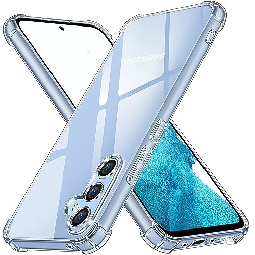 Image of CoverLine Case Perfect Fitting Hybrid Edge to Edge Bumper Side Protection Transparent Back Cover for Samsung Galaxy A55 -Transparent