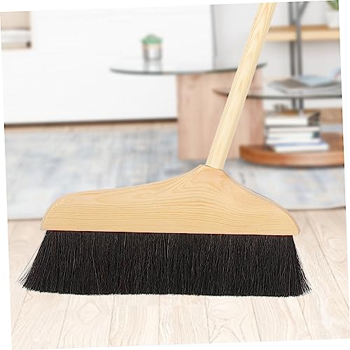 DECORNIJIA Holzbesen mit Pferdehaarborsten Ergonomischer Langer Griff Antistatisch und Strapazierfähig Vielseitig für Böden Teppiche Bad und Außenbereich Haushaltsbesen für Effektives – Bild 5
