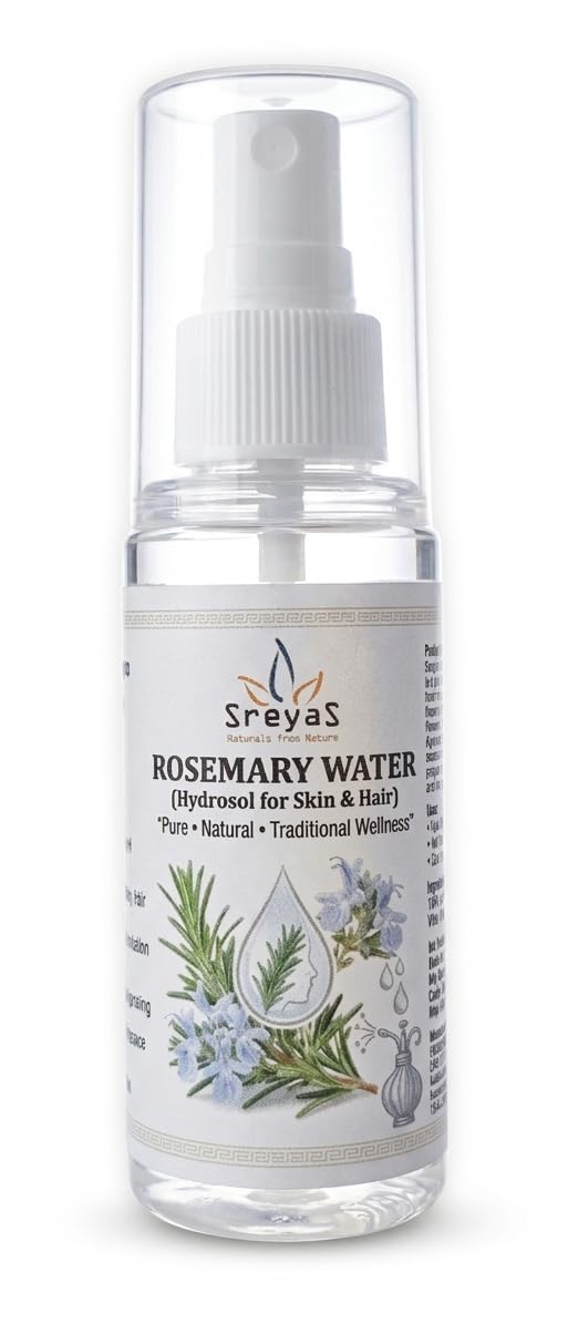 Rosemary Water, 100ml, Hydrosol for Skin and Hair, Balances pH, Hydrating, No Artificial Fragrance-image-9