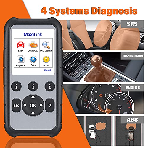 Autel MaxiLink ML629 Automotive OBD2 Scanner, 2026 Newer Model Upgraded of AL619, ML619, Car Code Reader Check Engine ABS SRS Transmission Diagnostic Scan Tool with Auto VIN, Ready Test, DTC Lookup - Image 4