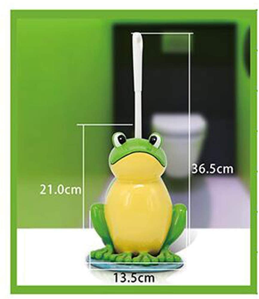 Set di scopini per WC in Resina Creativa, Design Elegante e Semplice con Manico Lungo, Spazzola per WC con Testina Spessa e Supporto antigoccia.