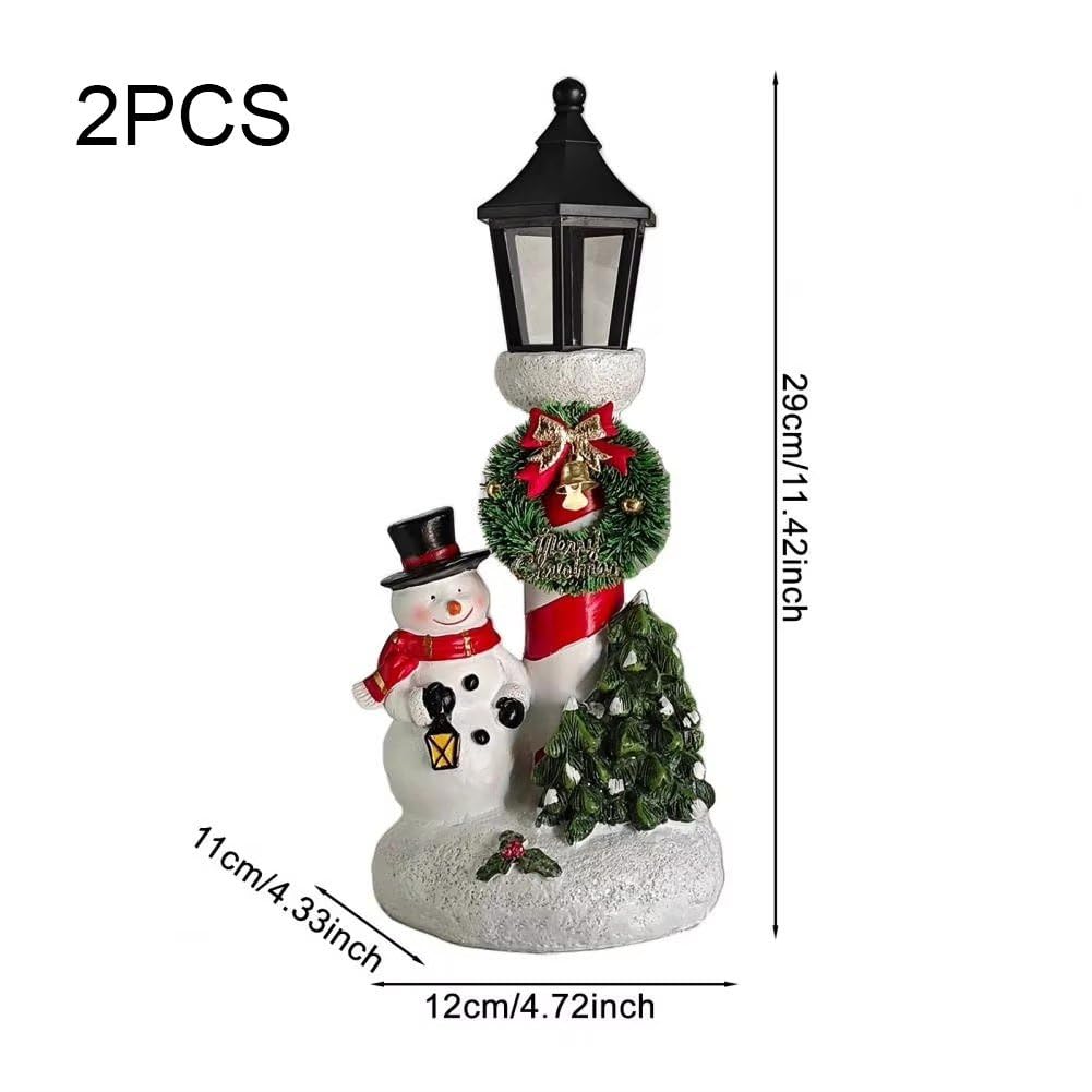 Statuette di Faro Natalizio Illuminate a LED, Centrotavola Invernale per Interni, Scrivania, Mensola, Ingresso, Mobile