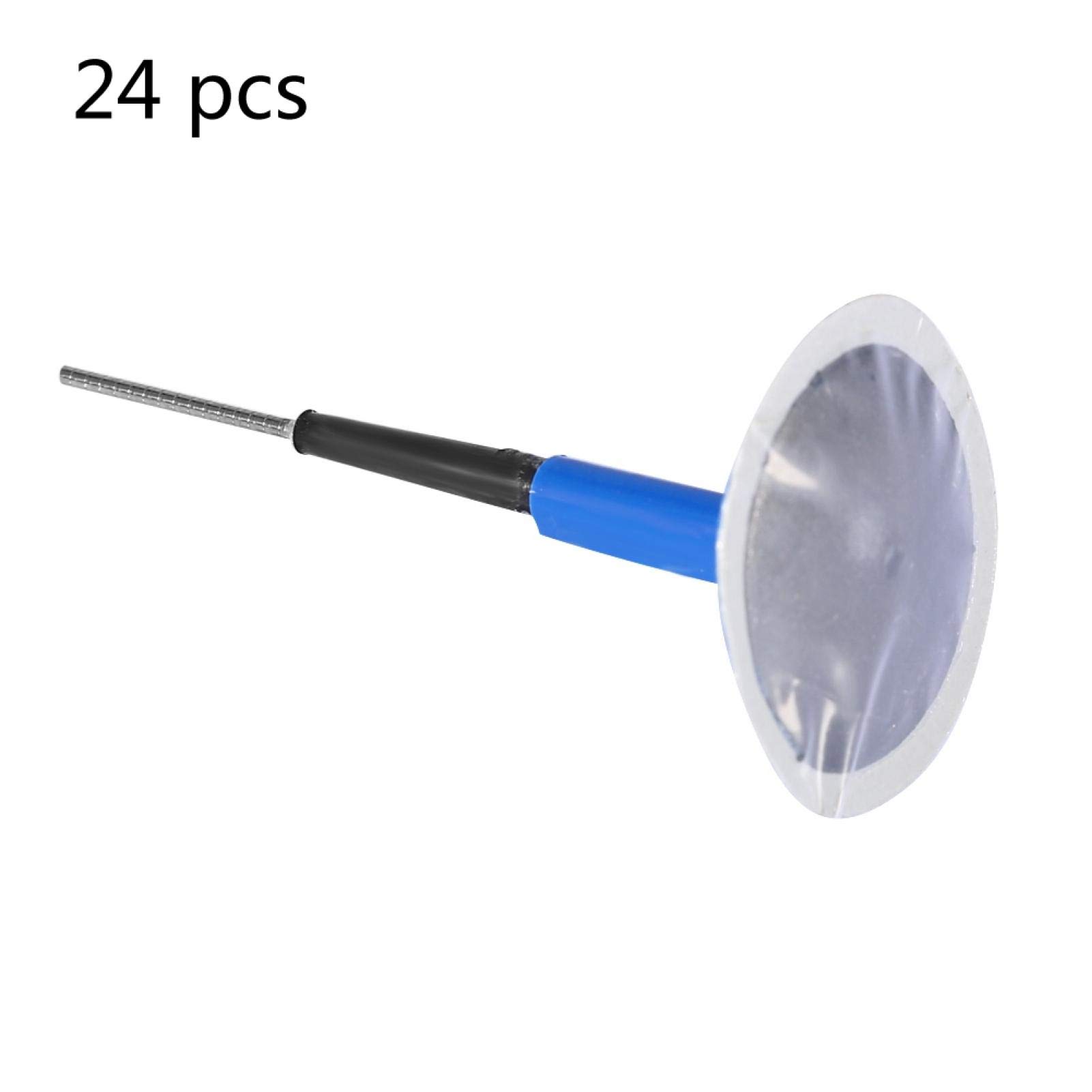 24 Pezzi Toppe di Pneumatici Riparazione, Toppa di Gomma Universale Toppa per Pneumatici Testa A Fungo Riparazione di Pneumatici Forati Accessorio, per Auto Moto Tubeless Patch Gum(36 * 4 mm)