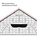Westcott Geometriedreieck 22 cm mit abnehmbarem Griff | Transparentes Geometrie-Dreieck aus Kunststoff mit roter Skala | Technische Skala & Winkelmesser für Schule, Uni oder Büro | E-10142 00