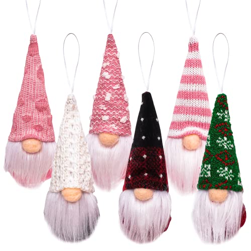 EKKONG 6Pcs Kleiner Plüsch Wichtel Gnom Weihnachtsdeko,...