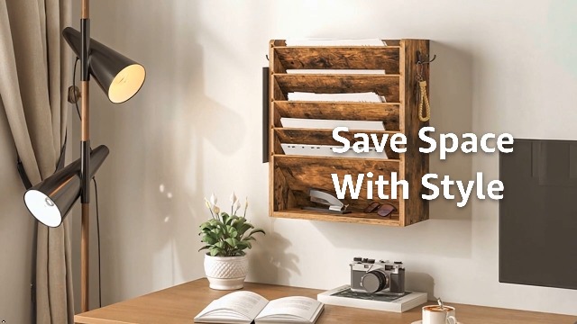 Amazon.com : CHOEZON Wall File Organizer, 6-Tier Vertical Mount