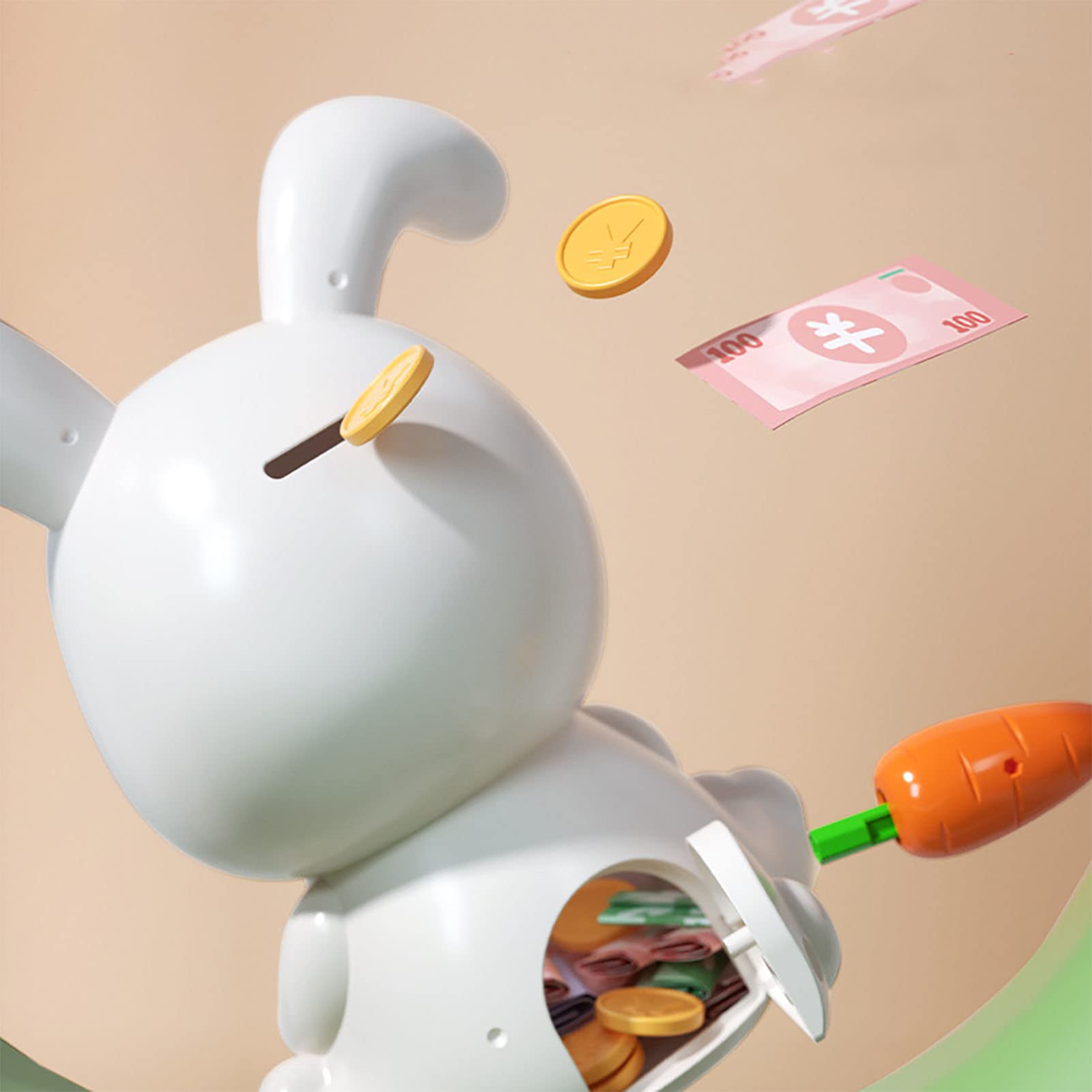 Amazon.co.jp: プラスチック 貯金箱 かわいい うさぎ型 貯金箱