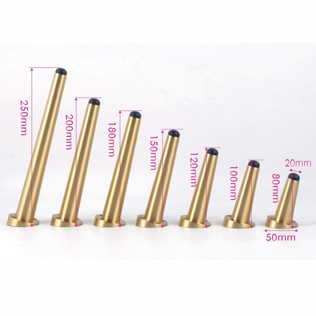 Patas para muebles, 4 piezas de patas de muebles de latón puro de cobre, patas de gabinete, patas ajustables para muebles, patas de cama para baño, elevadores de muebles, accesorios de repuesto para