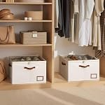StorageWorks 2-Pack Shoe Storage Box for Closet, Sandal Organizer, Beige - Image 2