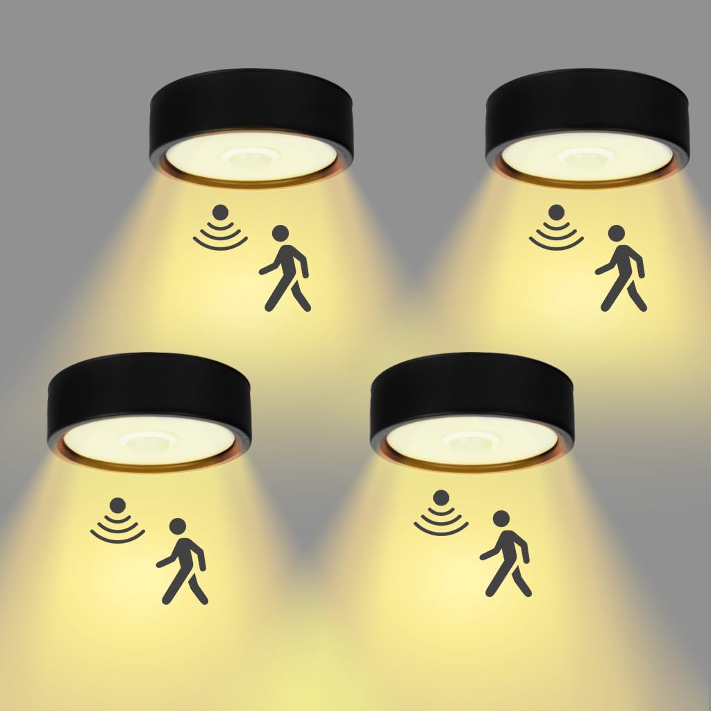 NOOKLOOK Downlights for Ceiling Lights with PIR Motion Sensor,9W,Surface