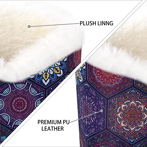 Image of Plush Fluffy Lined Anti-scratch Eyeglasses Holder Protective Glasses Stand Case