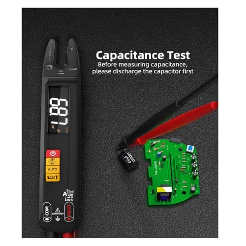 Pinza amperimétrica digital U1 U0 Multímetro digital recargable con corriente automática, voltaje, sin contacto, Hz y temperatura electrónica (kit U0) miniatura 6