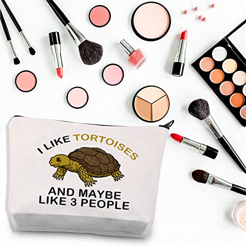 PLITI Tortoise Makeup Bag Tortoise Gifts for Tortoise Lovers Gift I Like Tortoises and Maybe Like 3 People Cute Turtle Gift (I Like TortoisesU) - Image 3