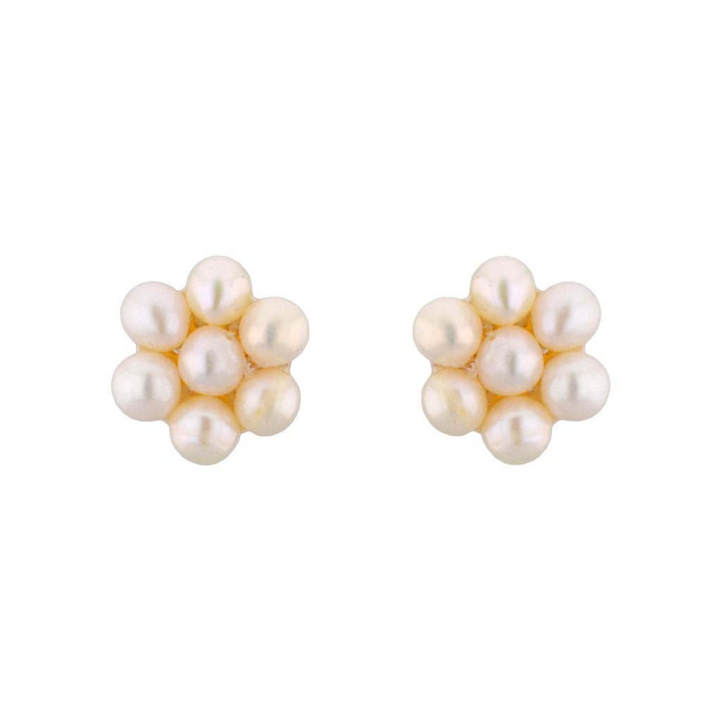 Sri Jagdamba Pearls Dealer 7 Pearls White Ear Rings For Women and Girls | AA Freshwater Pearl Earrings | Ideal For Indo-western, Office-Wear, Wedding, Parties (B016F60TBC) Amazon Price History, Amazon Price Tracker