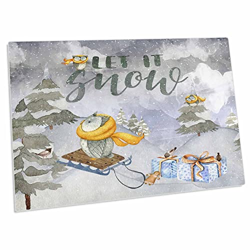 3dRose Let it Snow - Alfombrilla para escritorio