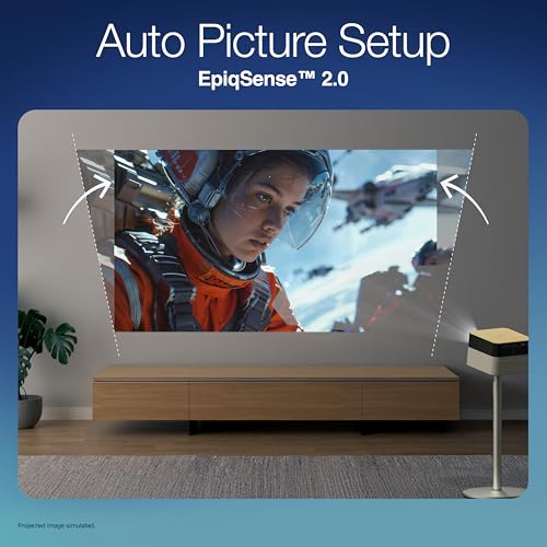 Image of Epson Lifestudio Flex Plus 4K PRO-UHD Portable Lifestyle Projector with Lifestudio Flex Adjustable Floor Stand with Remote Control Holder Bundle