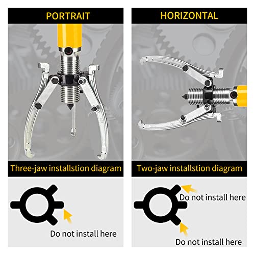 Okstenck 15Ton Integral Hydraulic Bearing Puller 3 Jaws Manual Hydraulic Press Pulley Gear Wheel Bearing Pulling Separator 3 In 1 Pump Oil Tube Drawing Machine #TOP2