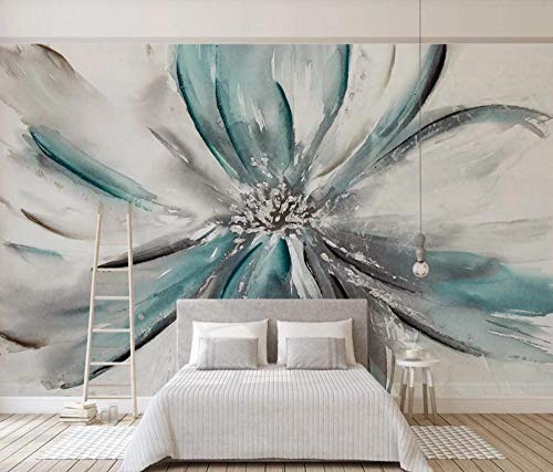 Papier Peint 3D Peinture À L'Huile De Fleurs Peintes À La Main Simple Papier Peints 3D Effet Intissé rne Décoration Murale Cover