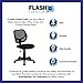Flash Furniture Neri Low Back Black Mesh Swivel Task Office Chair with Curved Square Back