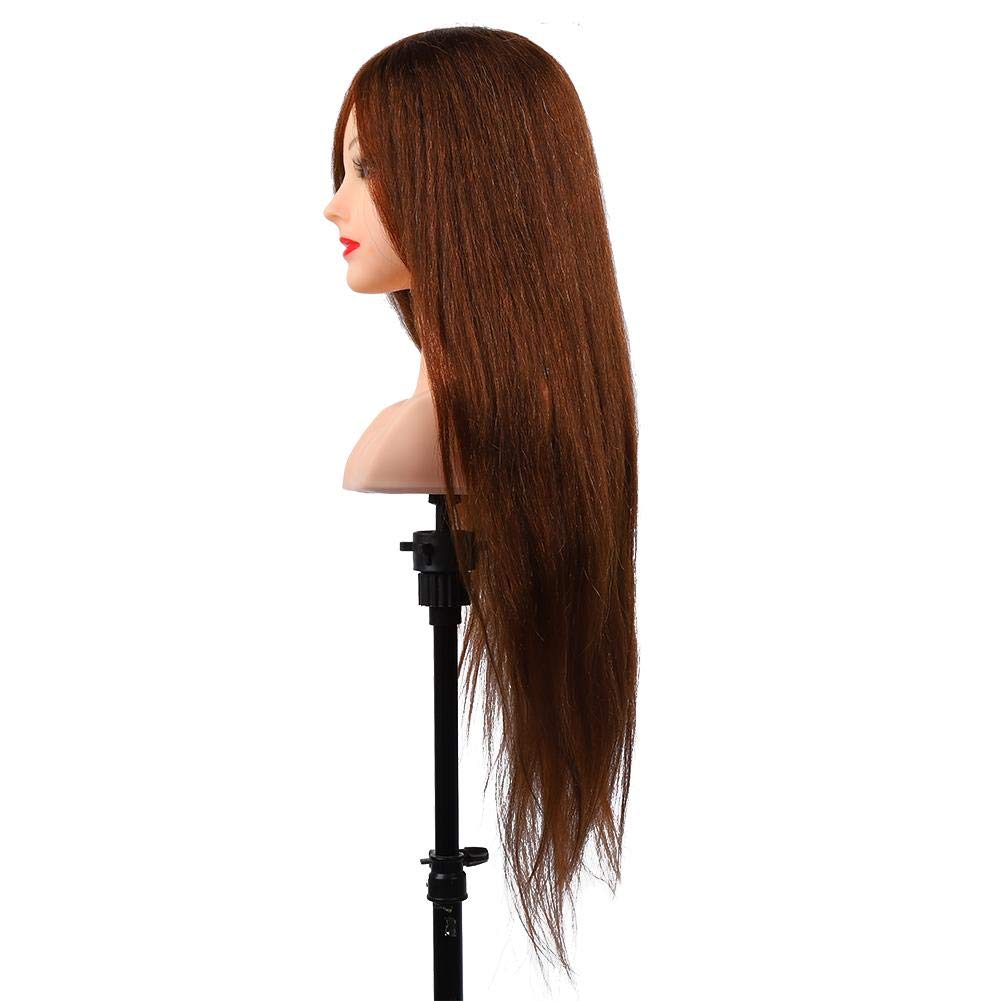 ❇️未使用品❣️練習用　マネキンヘッド ブラウンヘア未使用 クリップ付き　人毛　美容 Amazon.co.jp: 髪のあるマネキンヘッド24