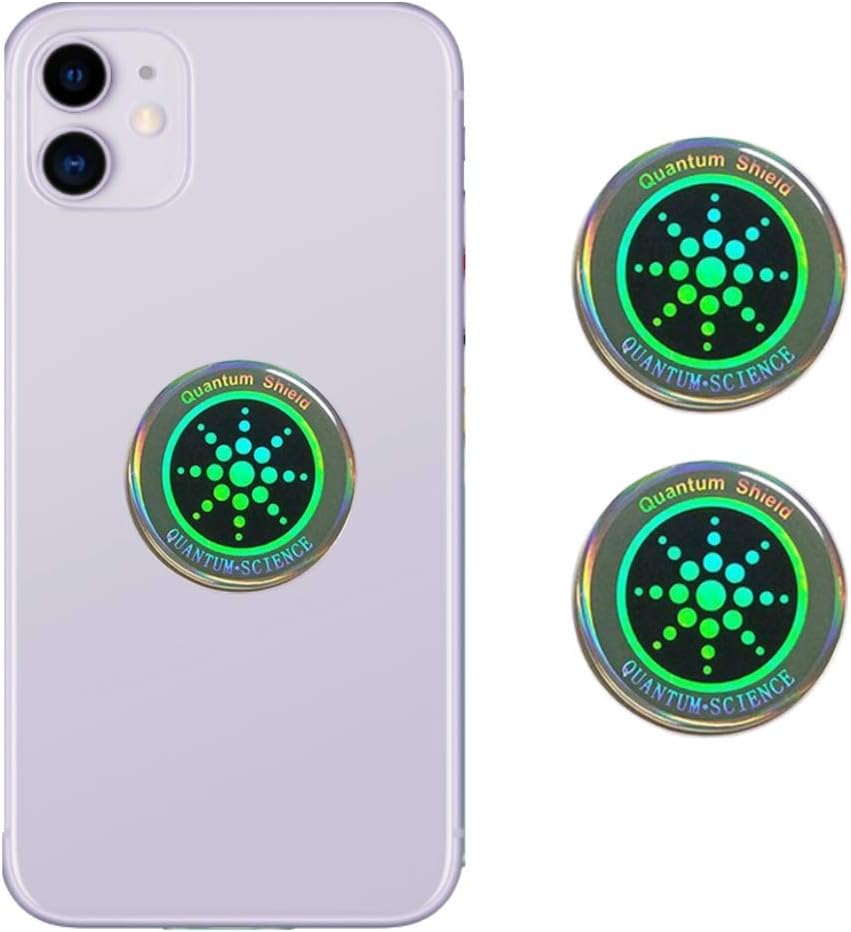 Anti Radiation EMF Shield - 2 Pack - EMF Protection Blocker, EMR Neutralizer Sticker for Use On All EMF Devices: Cell Phones, WiFi, iPhone, iPad, Kindle, Laptop