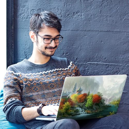 Image of Galaxsia Scenery D3 Top+Wrist Pad Vinyl Laptop Skin /Sticker /Cover Upto 15.6 Inches Laptops Laminated-Removable-HD Quality Compatible for Hp-Dell-Sony-Lenovo-Asus etc.(15x10 Inches)