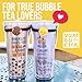Yumbucha Reusable Boba Tumbler & Straw Set with Stainless Steel Straw - Reusable Bubble Tea Cups - Includes Cup Carrier, Sleeve & Boba Gifts - Gift for Boba Lovers & Tea Enthusiasts 2-Pack